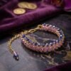 "The Gilded Orchid Weave: Amethyst & Sapphire"