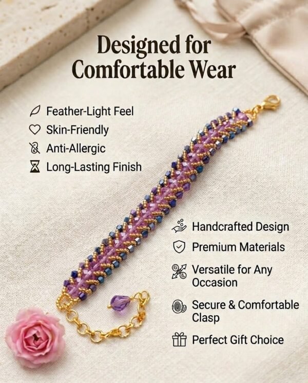 "The Gilded Orchid Weave: Amethyst & Sapphire"