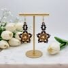 "Midnight Gold" Black & Metallic Crystal Star Earrings