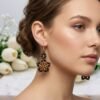 "Midnight Gold" Black & Metallic Crystal Star Earrings