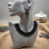 2026/01/1742.jpg "Midnight Cascade" Black Crystal Fringe Necklace Set