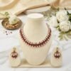 2026/01/1769.jpg "Royal Crimson" Pearl & Ruby Red Crystal Necklace Set