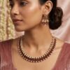 2026/01/1770.jpg "Royal Crimson" Pearl & Ruby Red Crystal Necklace Set