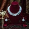2026/01/1773.jpg "Serene Sky" Light Blue Crystal & Silver Necklace Set