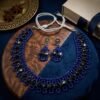 "Midnight Royale" Black & Blue Crystal Necklace Set