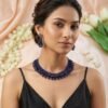 "Midnight Royale" Black & Blue Crystal Necklace Set