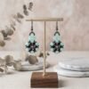 2026/01/1828.jpg "Midnight Mint" Black Crystal & Icy Blue Drop Earrings