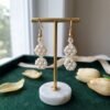 "Classic Ivory" Handwoven Pearl Double-Drop Earrings