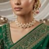 "Royal Ivory" Handwoven Pearl Choker & Earring Set