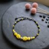 2026/01/1996-1.jpg "Tropical Splash" Yellow Polka Dot Fish Anklet