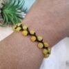 "Sunflower Vine" Yellow & Black Beaded Bracelet