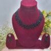 20250922_181701 "Midnight Cascade" Black Crystal Fringe Necklace Set