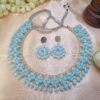 20250922_182551 "Serene Sky" Light Blue Crystal & Silver Necklace Set