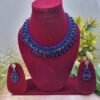"Midnight Royale" Black & Blue Crystal Necklace Set