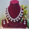 "Crystal Snowdrop" White Pearl & Clear Bead Necklace Set