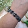 "Midnight Lace" Black Crystal & Gunmetal Bead Bracelet