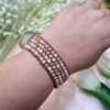 "Autumn Glow" Bronze & Champagne Crystal Cuff