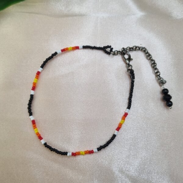 "Sunset Rhythm" Black & Fire Color Anklet