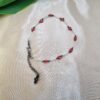 20251123_104933 "Scarlet Bloom" White & Red Floral Anklet