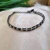 20251123_105303 "Urban Monochrome" Black & White Woven Anklet
