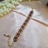 20251123_125119 "Vintage Rose" Pearl & Bronze Crystal Floral Bracelet