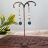 "Ocean Tides" Teal, Blue & White Beaded Necklace Set
