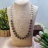 "Royal Mystic" Purple & Green Marbled Bead Pearl Necklace Set