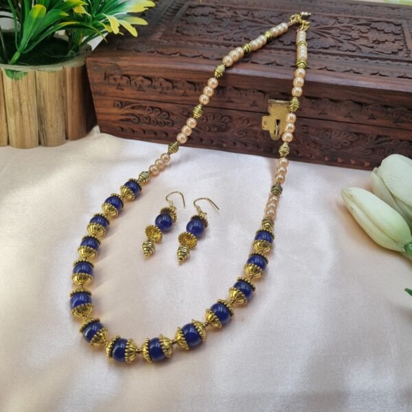 20251124_104155 "Royal Azure" Cobalt Blue & Antique Gold Necklace Set