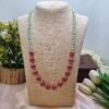 "Tropical Lotus" Magenta & Sea Green Bead Necklace Set
