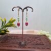 "Tropical Lotus" Magenta & Sea Green Bead Necklace Set