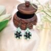 20251126_164141 "Midnight Mint" Black Crystal & Icy Blue Drop Earrings