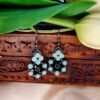 20251126_170540 "Midnight Mint" Black Crystal & Icy Blue Drop Earrings