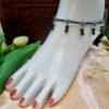 20251127_171146 "Midnight Shaker" Black & Iridescent Dangle Anklet