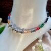 "Boho Prism" Multi-Color Crystal & Silver Anklet