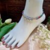 "Boho Prism" Multi-Color Crystal & Silver Anklet