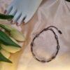 "Urban Smoke" Black & Smoky Grey Oval Bead Anklet