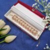 "Champagne Lace" Crystal & Pearl Wide Bracelet