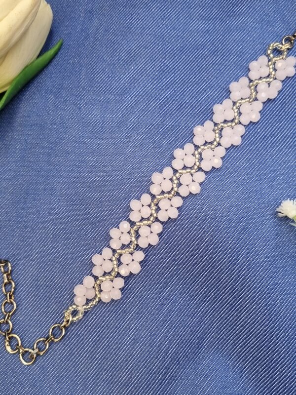 "Blushing Rose" Pale Pink Crystal Vine Bracelet