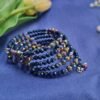 "Midnight Galaxy" Navy & Iridescent Wrap Bracelet