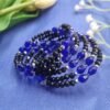 "Midnight Sapphire" Black & Royal Blue Wrap Bracelet