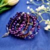 20251130_171452 "Royal Amethyst" Purple Pearl & Leaf Wrap Bracelet