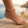 "Boho Prism" Multi-Color Crystal & Silver Anklet