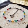 "Cobalt Shimmer" Faceted Blue Crystal Anklet